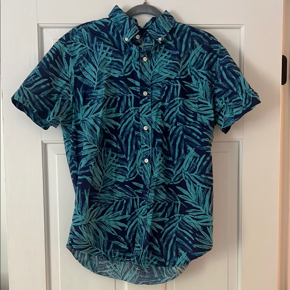 GAP Blue and Green Casual Button Down Shirt